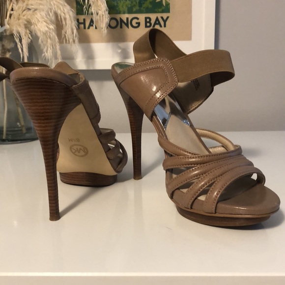 Pink/ Nude Micheal Kors Strappy High heels - Picture 2 of 4